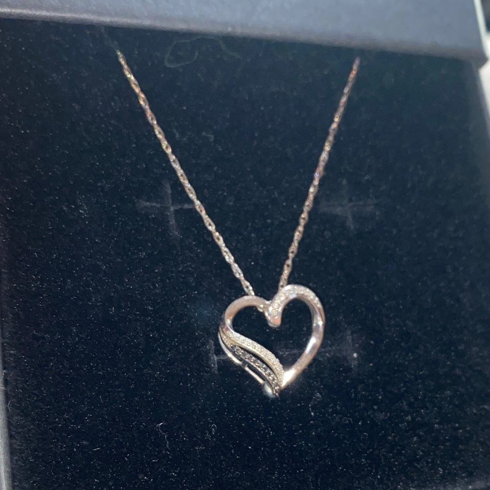 REAL Diamond heart necklace